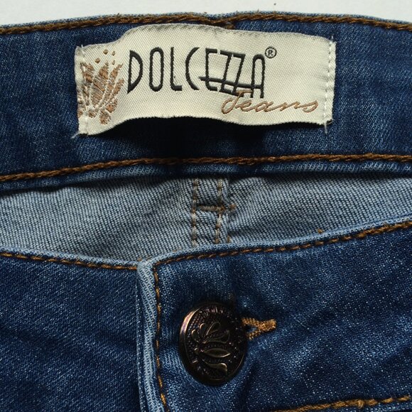 Dolcezza Womens Jeans Sz 12 x 31 Paint Splatter Slim Leg Mid-Rise 70405 - Picture 3 of 6